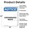Signmission Contaminated Waste, 18 in W x Rectangle, Aluminum OS-2PACK-NS-A-1824-V-10811 - alternate 5